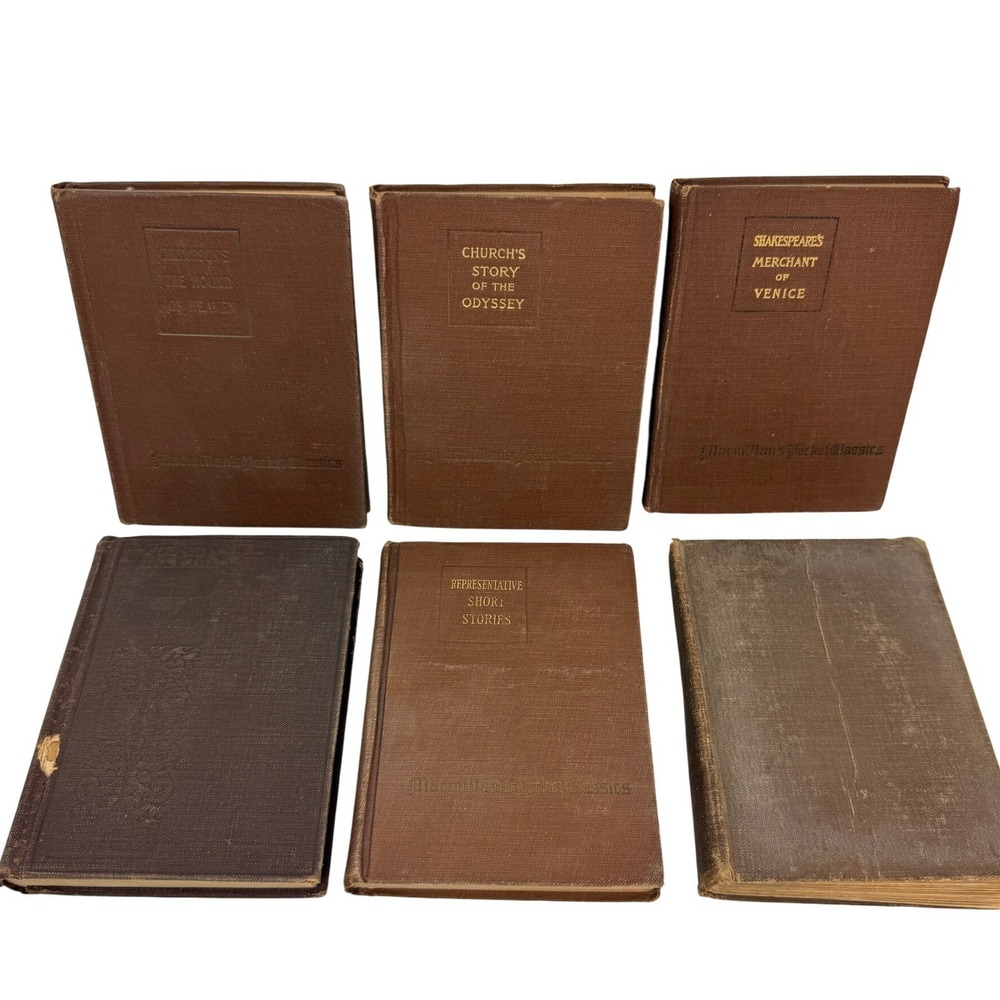 Macmillan's Pocket Classics Antique Books 1899-1922 Shakespeare Odyssey Set of 6